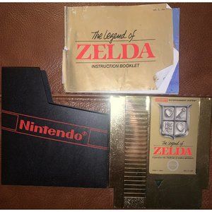 Legend OF ZELDA Nintendo NES GOLD 3-SCREW Round Seal TESTED Game Cart 1987 VGC
